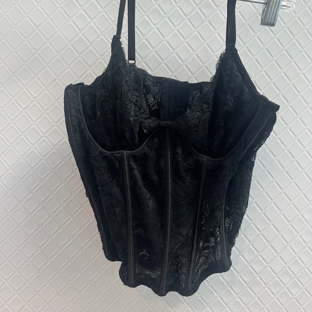 Black Lace Corset Top
